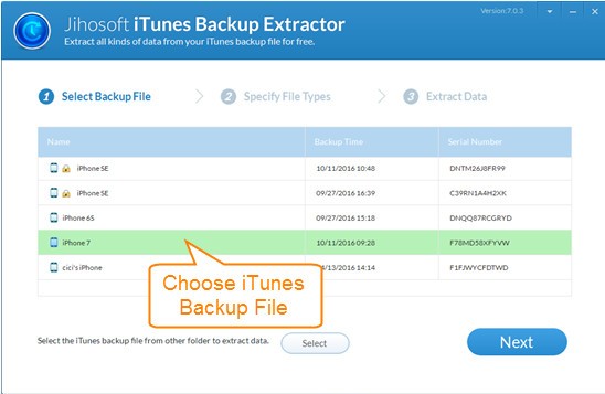 Jihosoft iTunes Backup Extractor(iTunesȡ)