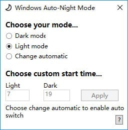 Windows Auto-Night Mode(ɫģʽ)