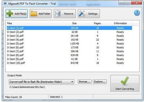 Mgosoft PDF To Flash Converter(PDFתFlash)