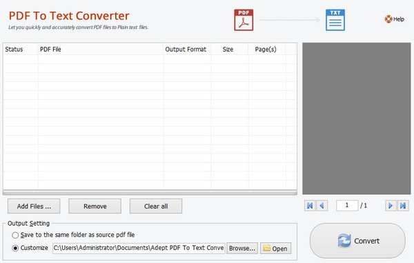 Adept PDF to Text Converter(PDFתı)