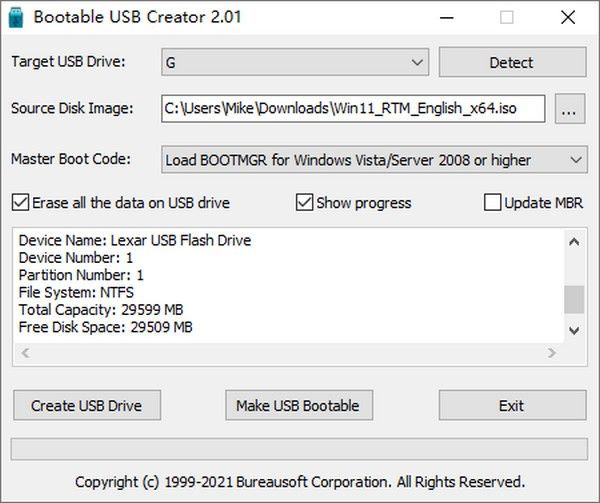 Bootable USB Creator(USB)