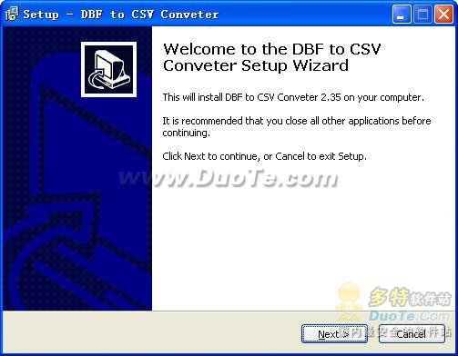DBF to CSV Converter