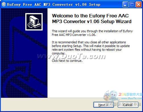 aacתmp3ת(Eufony Free AAC MP3 Converter) 1.06İ