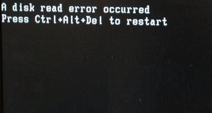 ʾa disk read error occurred ô
