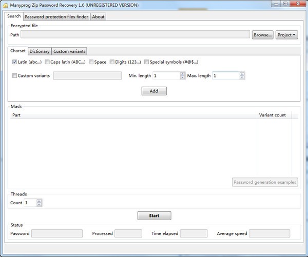 Manyprog Zip Password recover(ָ)