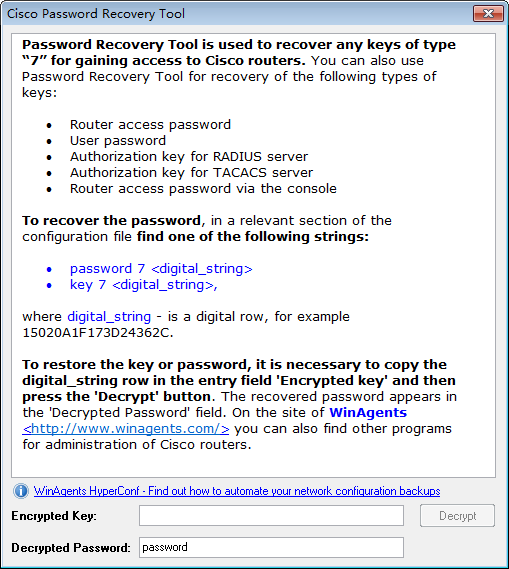 Cisco Password Recovery tool(Cisco鿴)
