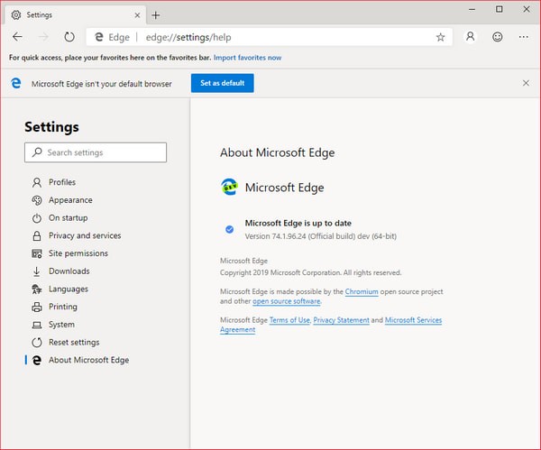 Microsoft Edge Dev(Chromium Edge)