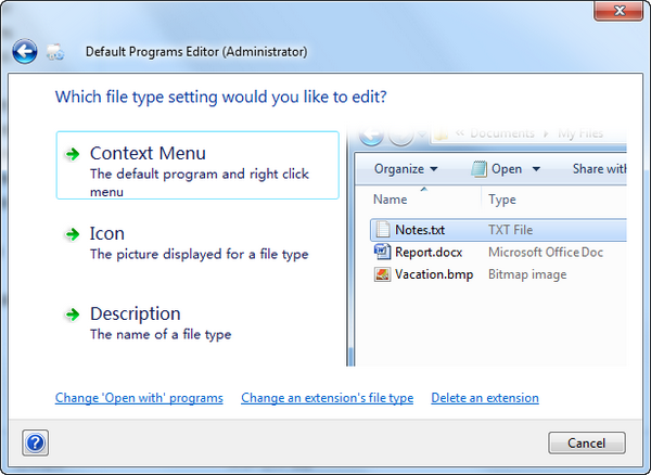 Default Programs Editor