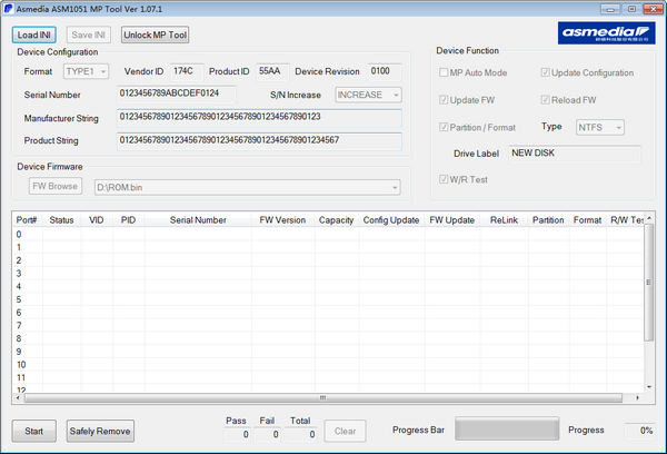 ASM1051(Asmedia ASM1051 MP Tool)