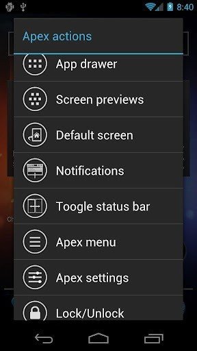 Apex launcher