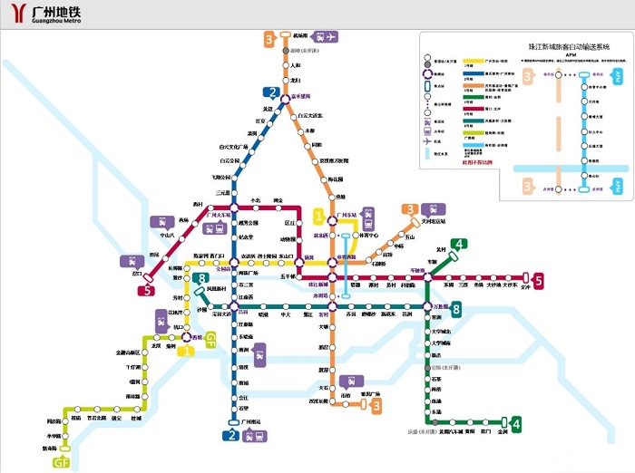 广州地铁线路2015版大图