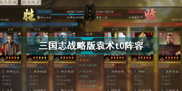 6969三国志战略版s5袁术t0阵容怎么搭配6969阵容一:6969