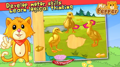 Ӥƴͼ (Baby Animals Kid Puzzle and Coloring Book) - Mr. Peppers ΪӺ׶ƴͼ (Mr. Peppers animal puzzles for kids and toddlers)