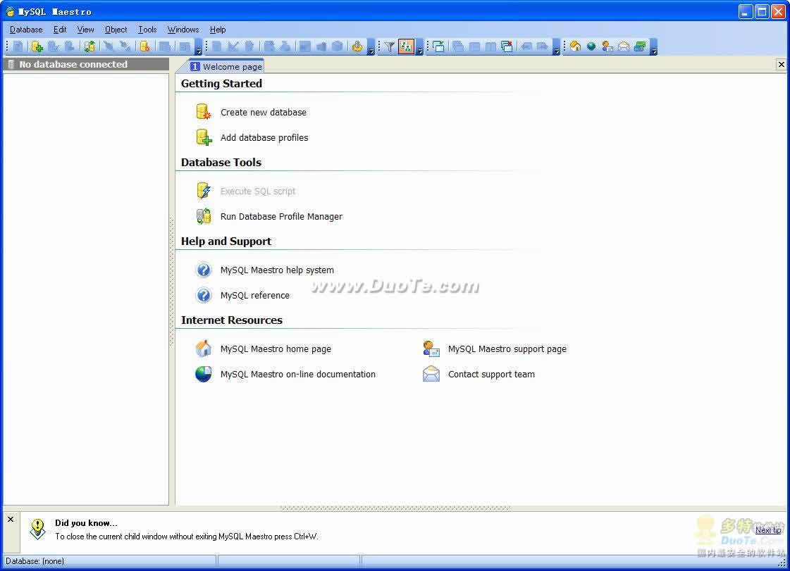 MySQL Maestro