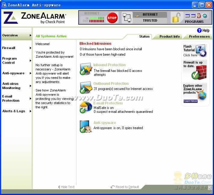 ZoneAlarm Anti-Spyware