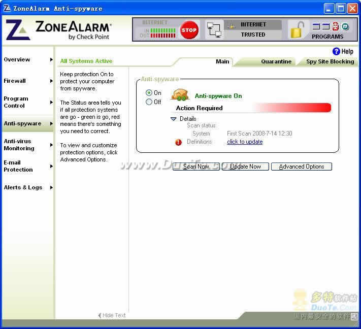 ZoneAlarm Anti-Spyware
