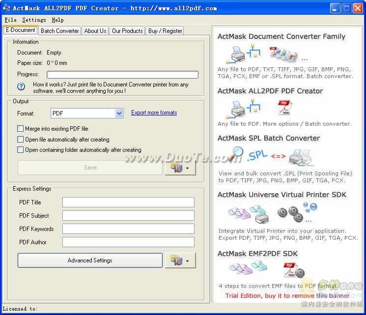 All2PDF PDF Creator