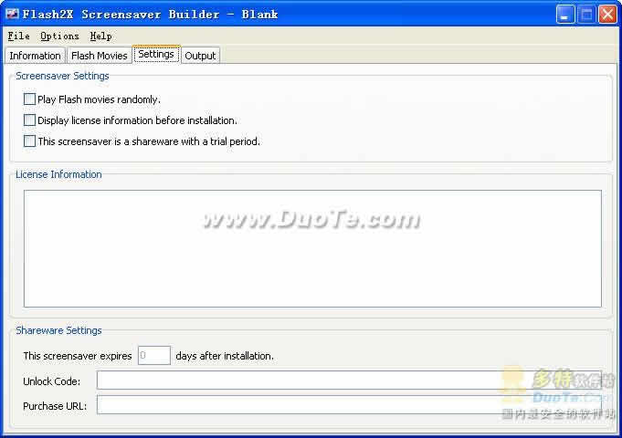Flash2X Screensaver Builder