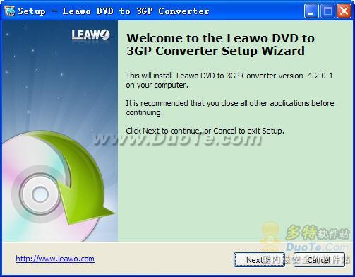 Leawo Free DVD to 3GP Converter