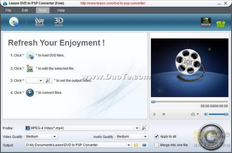Leawo Free DVD to PSP Converter