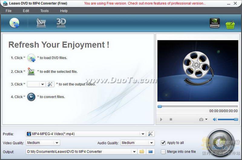 Leawo Free DVD to MP4 Converter