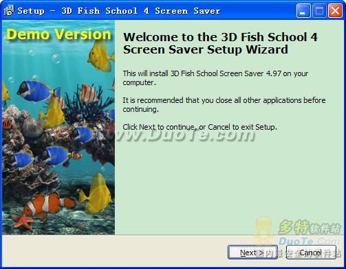 3D Fish School Screen Saver V4.97