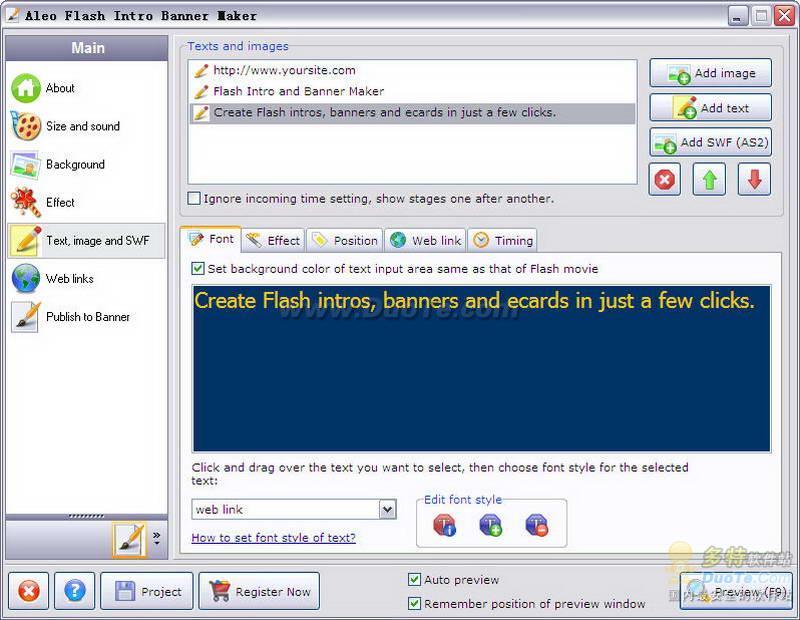 Aleo Flash Intro Banner Maker