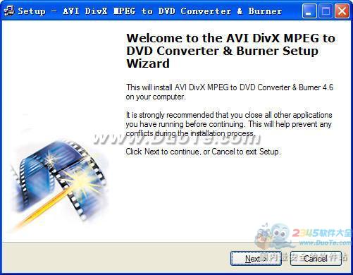 AVI DivX MPEG to DVD Converter & Burner