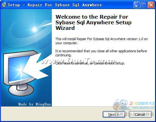 Repair for Sybase SQL Anywhere(Sybaseݿ޸)