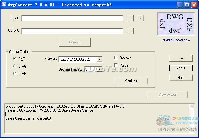 DWG汾ת(dwgConvert)