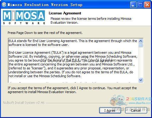 Mimosa Scheduling Software Demo Edition
