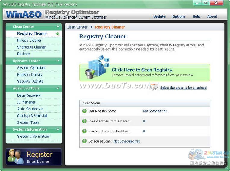 WinASO Registry Optimizer