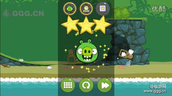 捣蛋猪BadPiggies全三星通关攻略第二关