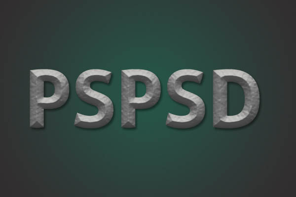 Photoshop制作个性的褐色石纹字