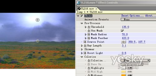 After Effects 使用技巧之制作草原上的阳光特效