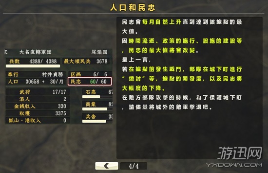 《信长之野望14》人口和民忠的区别及作用解析