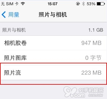 iOS7رƬʡ1G洢ռ