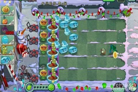 《植物大战僵尸2》瓷砖加竹员外组合出来的效果 棒 《植物大战僵尸2》瓷砖加竹员外组合出来的效果 棒