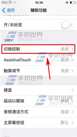 苹果iPhone6S切换控制设置方法
