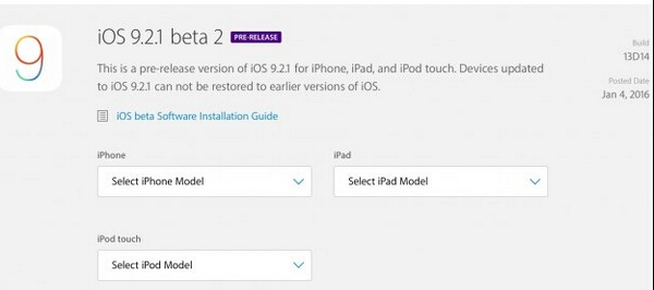 iOS9.2.1 Beta2Щ