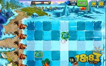 《植物大战僵尸2》冰河世界天降奇兵第1天通关攻略